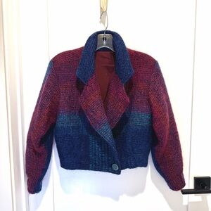 Women’s Vintage Wool Jacket w/Clay Buttons- Sz XS In Excellent Condition!